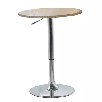 Buy Zen Bar Table Natural Top with Chrome Base, Colour: Natural from Furnituretta