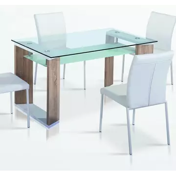 Buy Zola Dining Table White & Natural from Furnituretta
