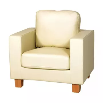 Buy Chesterfield 1 Seater Sofa PU Cream, Colour: Cream from Furnituretta