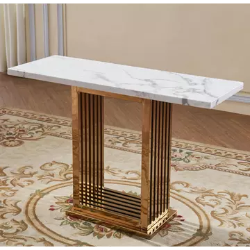 Buy Tuscany Marble Console Table with Stainless Steel Base from Furnituretta