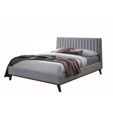 Buy Albany Light Grey Double Bed, Colour: Light Grey, Size: 4ft 6/Double, Width: 153 from Furnituretta