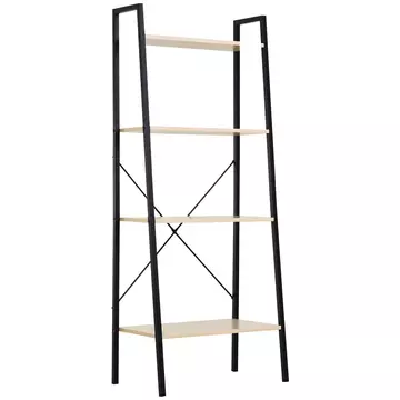 Buy Homcom 4-Tier Vintage Ladder Shelf Bookcase Wood Storage Rack Stand Plants Display Black natural from Furnituretta