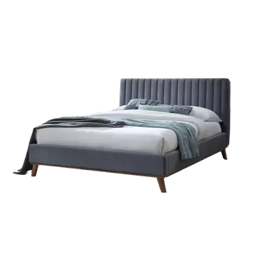 Buy Albany Dark Grey Double Bed, Colour: Dark Grey, Size: 4ft 6/Double, Width: 153 from Furnituretta
