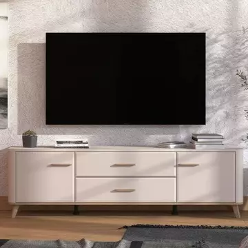Buy Didcot Cashmere and Oak Effect Large Wide 180cm TV Unit from Furnituretta