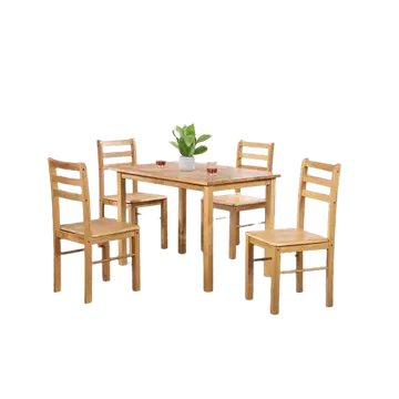 Buy New York Medium Dining Set with 4 Chairs Natural Oak from Furnituretta