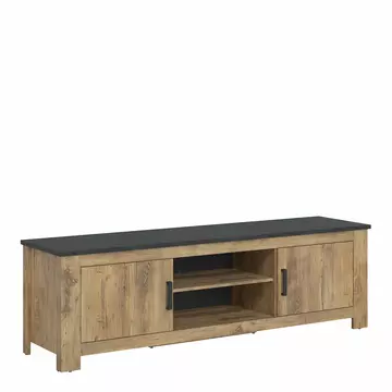 Buy Rapallo 2 Door 189cm wide TV Cabinet in Chestnut and Matera Grey from Furnituretta