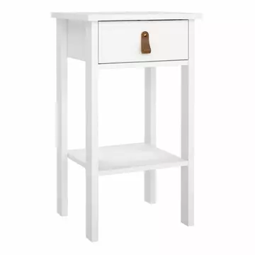 Buy Barcelona Bedside Table with 1 Drawer in White from Furnituretta
