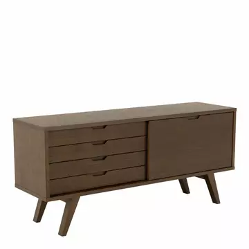 Buy A-Line Sideboard with 4 Drawers and Sliding Door in Smoked Oak from Furnituretta