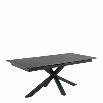 Buy Heaven Extendable Dining Table with Ceramic Black Top 200cm, Colour: Ceramic Black, Width: 240 from Furnituretta