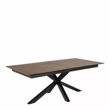 Buy Heaven Extendable Dining Table with Ceramic Rusty Brown Top 200cm, Colour: Ceramic Rusty Brown, Width: 240 from Furnituretta