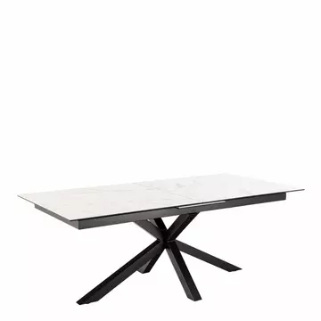 Buy Heaven Extendable Dining Table with Ceramic White Top 200cm, Colour: Ceramic White, Width: 240 from Furnituretta
