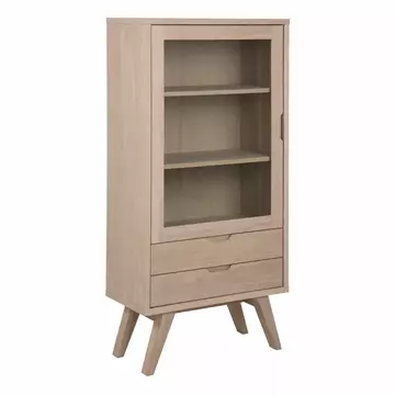 Buy A-Line Display Cabinet with 2 Drawers and 2 Shelves in White Oak from Furnituretta