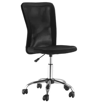 Buy Vinsetto Office Chair, Armless Desk Chair, Adjustable Computer Swivel Chair with Rolling Wheels and Mesh Back for Home Work Study, Black from Furnituretta