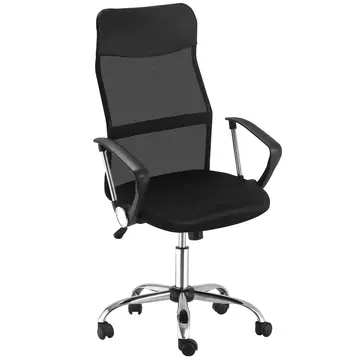 Buy HOMCOM Ergonomic Office Chair Mesh Chair with Adjustable Height Tilt Function Black from Furnituretta