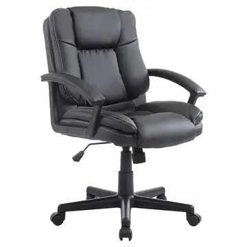 Buy HOMCOM Office Chair, Computer Desk Chair, Mid Back Executive Chair with Adjustable Height and Swivel Rolling Wheels for Home Study, Black from Furnituretta