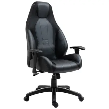 Buy Vinsetto Racing Gaming Chair, Mesh & Faux Leather Computer Chair with High Back, Swivel Wheels, Adjustable Height and Armrest, Black from Furnituretta