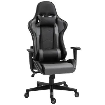 Buy Vinsetto Gaming Chair, Computer Desk Chair, Racing Chair with Adjustable Height, Head Pillow and Lumbar Support for Adults, Black from Furnituretta