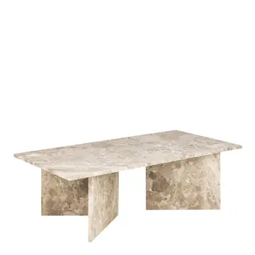 Buy Vega Rectangular Coffee Table in Brown Marble from Furnituretta