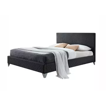 Buy Brooklyn Dark Grey Double Bed, Colour: Dark Grey, Size: 4ft 6/Double, Width: 144 from Furnituretta