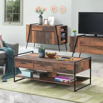Buy Abbey Coffee Table with 3 Drawers from Furnituretta