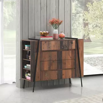 Buy Abbey Chest of 4 Drawers Rustic Oak from Furnituretta