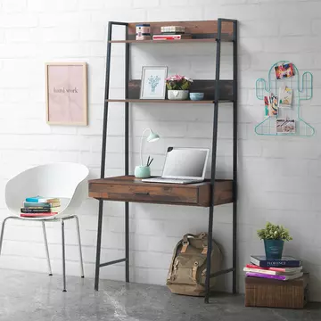 Buy Abbey Desk with 1 Drawer Rustic Oak from Furnituretta