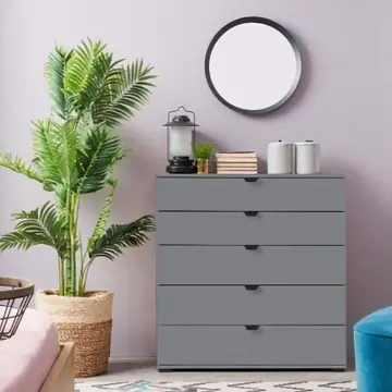 Buy Crewe Modern Large Chest of Drawers in Grey from Furnituretta