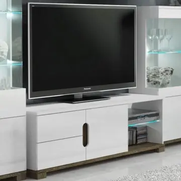 Buy Chester TV Unit Cabinet White Gloss, Colour: White from Furnituretta