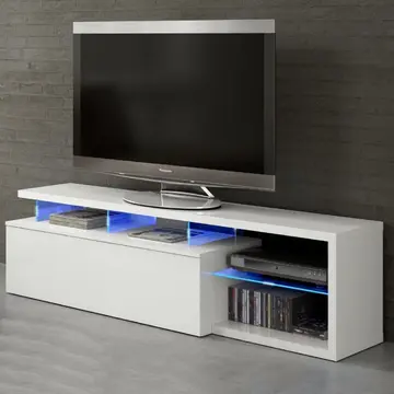 Buy Bexley White Soft Gloss TV Cabinet Entertainment Unit from Furnituretta