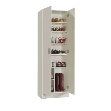 Buy Eva Multi-Purpose Wide Storage Cupboard White, Colour: White from Furnituretta