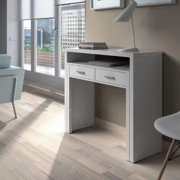 Buy Epsom Computer Writing Desk, Dressing Table or Console Table White from Furnituretta