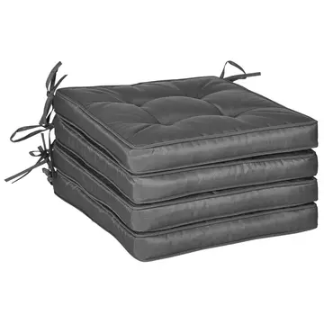 Buy Outsunny Garden Seat Cushion with Ties, 40 x 40cm Replacement Dining Chair Seat Pad, Grey from Furnituretta