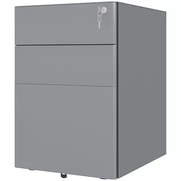 Buy Vinsetto Lockable Cabinet, Rolling Filing Cabinet with 3 Drawers, Steel Office Drawer Unit for A4, Letter, Legal Sized Files from Furnituretta