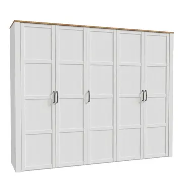 Buy Bohol 5 Door Wardrobe in Riviera Oak/White from Furnituretta