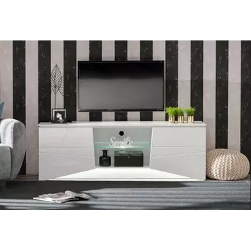 Buy Lurgan TV Cabinet with LED Lights White from Furnituretta