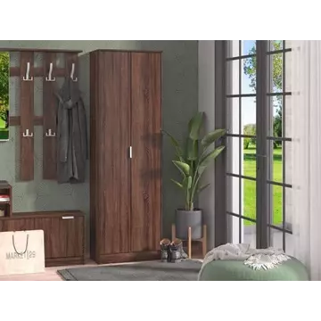 Buy Glamis 2 Door Hallway Cabinet Utility Cupboard Dark Brown from Furnituretta