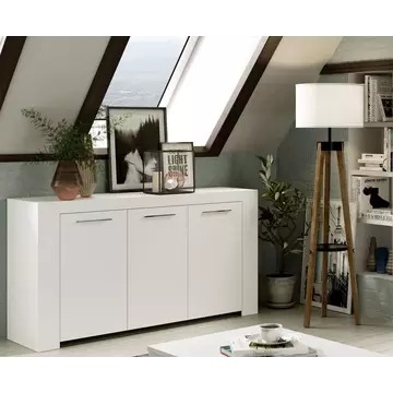 Buy Ramsey Sideboard Cabinet 3 Doors White from Furnituretta
