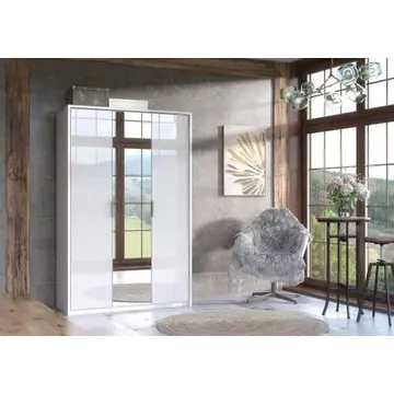 Buy Bala 3 Door Mirrored Wardrobe White High Gloss from Furnituretta