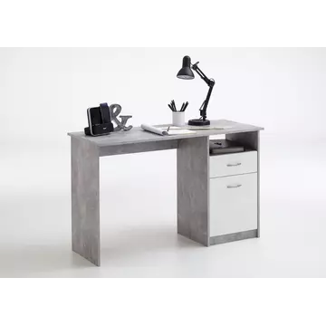 Buy Usk Home Office Writing Computer Desk Grey and White from Furnituretta