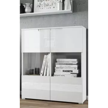 Buy Tenby Display Cabinet 2 Door Glass in High Gloss White from Furnituretta