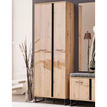 Buy Barry Tall Slim 2 Door Wardrobe Oak Effect from Furnituretta