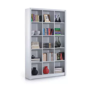Buy Teddy Squares Triple Bookcase White Gloss from Furnituretta