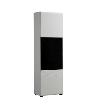 Buy Widnes White Tall Display Cabinet with Glass Door from Furnituretta
