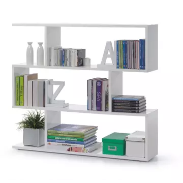 Buy Arun Short Bookcase Shelf Unit White Gloss from Furnituretta