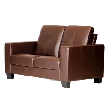 Buy Lena Bonded Leather & PVC 2 Seater Brown, Colour: Brown from Furnituretta