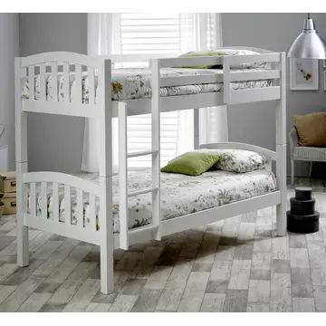 Buy Mya White Bunk Bed Single, Colour: White, Size: Single (3ft), Item Width: 100 from Furnituretta