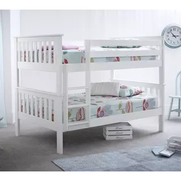 Buy Oslo White Quadruple Bunk Bed Small Double from Furnituretta