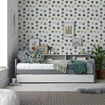 Buy Tyler Grey and White Guest Bed, Colour: Grey and White, Size: Single (3ft), Width: 114 from Furnituretta
