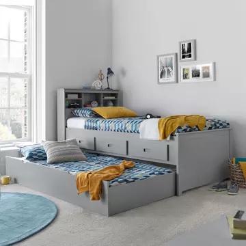 Buy Veera Grey Trundle Only, Colour: Grey, Size: Single (3ft), Width: 96 from Furnituretta
