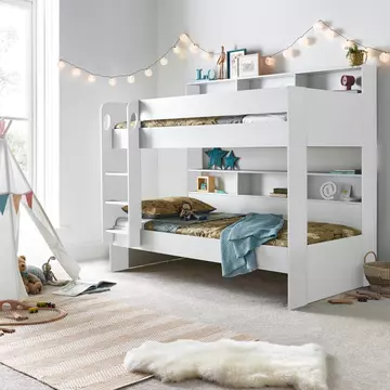 Buy Oliver White Storage Bunk Bed Single, Colour: White, Size: Single (3ft), Item Width: 125.1 from Furnituretta